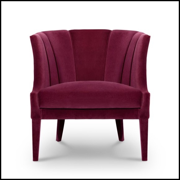 Fauteuil 155 - Camilla - Classic Camilla armchair in high-quality cotton velvet and fully upholstered - Pacific Compagnie.