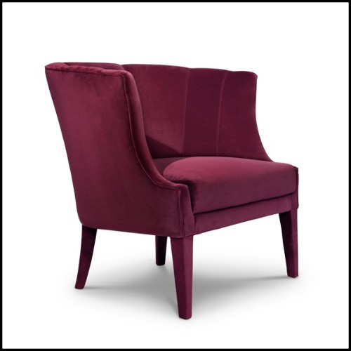 Fauteuil 155 - Camilla - Velvet armchair with luxurious cotton upholstery - Pacific Compagnie.