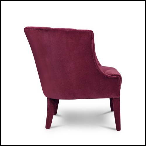 Fauteuil 155 - Camilla - Fully upholstered Brabbu-Camilla armchair in rich cotton velvet - Pacific Compagnie.