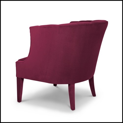 Fauteuil 155 - Camilla - Elegant Camilla armchair featuring cotton velvet fabric and full upholstery - Pacific Compagnie.