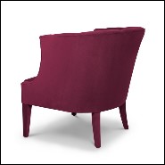 Fauteuil 155 - Camilla - Elegant Camilla armchair featuring cotton velvet fabric and full upholstery - Pacific Compagnie.