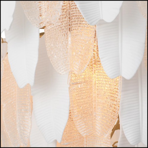 Lustre 24 - Sainte Lucie | Sainte Lucie textured glass chandelier - Pacific Compagnie.