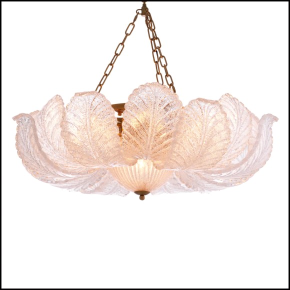 Lustre 24 - Cabrillo | Textured glass Chandelier Cabrillo elegant - Pacific Compagnie.