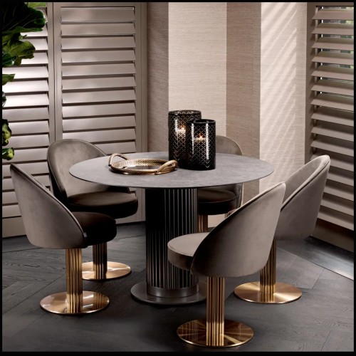 Table de Repas Ronde 24 - Volterra | Volterra round table for dining room - Pacific Compagnie.