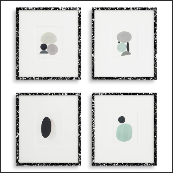 Décoration Murale 24 - Oeuvres de Valentina Ravagni lot de 4 - Pacific Compagnie.