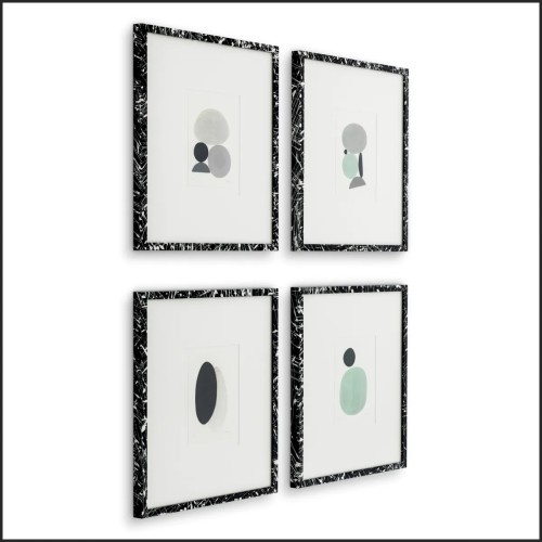 Décoration Murale 24 - Oeuvres de Valentina Ravagni lot de 4 - Pacific Compagnie.