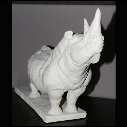 Sculpture 11 - Rhinoceros - Animal totem - Pacific Compagnie.