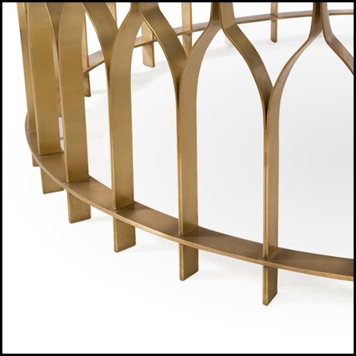 Table basse 155 - Arcade - Laiton vieilli - Pacific Compagnie.