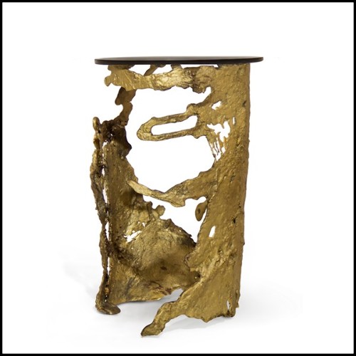 Table d'appoint 155 - Cay - Glass Top Side Table - Pacific Compagnie.