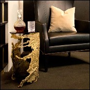 Table d'appoint 155 - Lava - Plateau verre bronze - Pacific Compagnie.