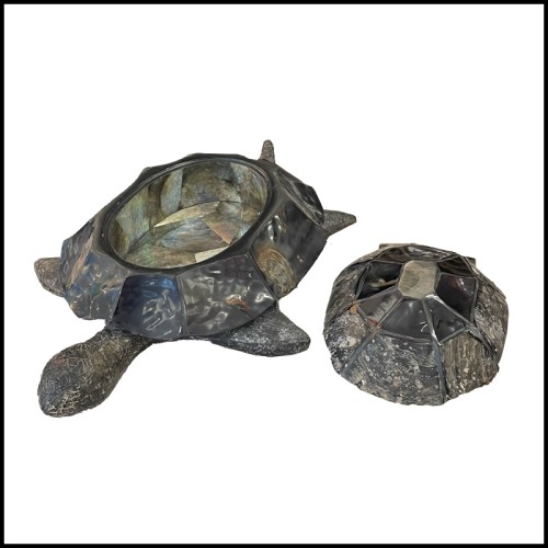 Sculpture PC - Tortue Ecaille et Macre - Finition Ecaille - Pacific Compagnie.
