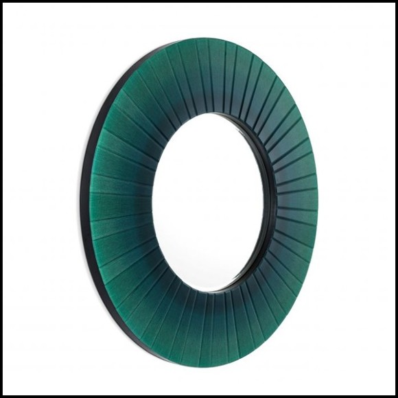 Mirror 24 - Lecanto | Wooden green finished Mirror Lecanto with glass - Pacific Compagnie.
