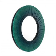 Mirror 24 - Lecanto | Wooden green finished Mirror Lecanto with glass - Pacific Compagnie.
