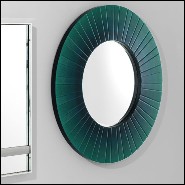 Mirror 24 - Lecanto | Elegant green wood framed Mirror Lecanto - Pacific Compagnie.