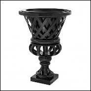 Pot 24 - Garden Black | Planter Cypress GardenBrand EichholtzMahogany wood - Wooden planter with black finish, featuring mahogan
