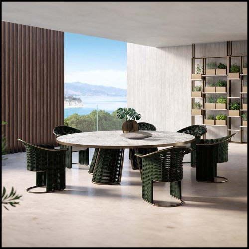 Table de repas d'extérieur 150 - Marina Royal - Design élégant - Pacific Compagnie.