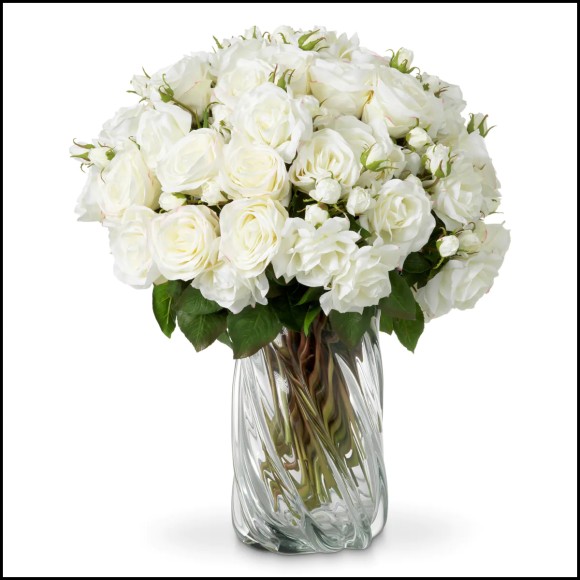 Bouquet 24 - Roses au toucher réaliste 72 pièces/2 variétés - Roses haut de gamme - Pacific Compagnie.
