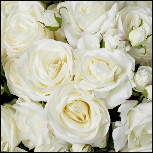Bouquet 24 - Roses au toucher réaliste 72 pièces/2 variétés - Qualité supérieure - Pacific Compagnie.