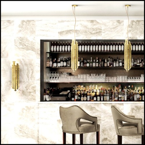 Applique 155 - Bamboo laiton - Pacific Compagnie.