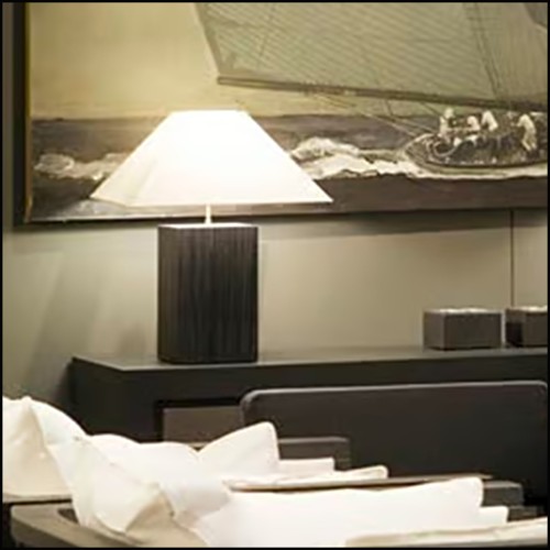 Lampe 152 - Cube | Lamp base in solid oak 152-Cube - Solid oak lamp base - Pacific Compagnie.