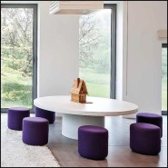 Repose pieds 152 - Rond | Footstools Rond Solid wood, Wood - Pacific Compagnie.