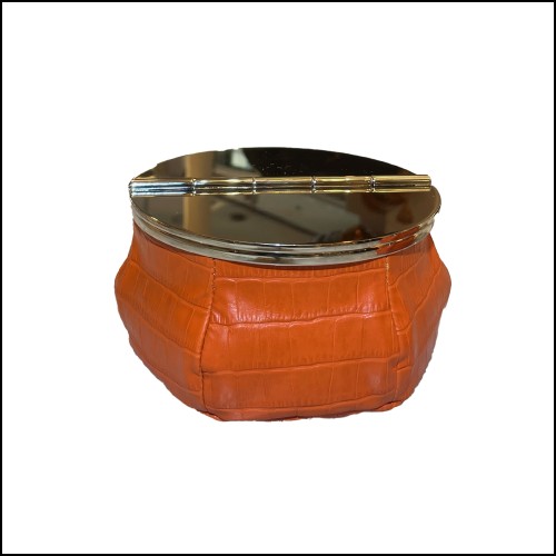 Cendrier 189 - Orange Croco | Ashtray 189 - Orange Croco, textured - Pacific Compagnie.