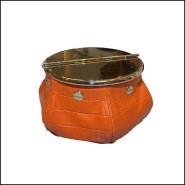 Cendrier 189 - Croco Orange 2 Cigars Yachting | Ashtray 189 - Orange Croco 2 Cigars Yachting - Pacific Compagnie.