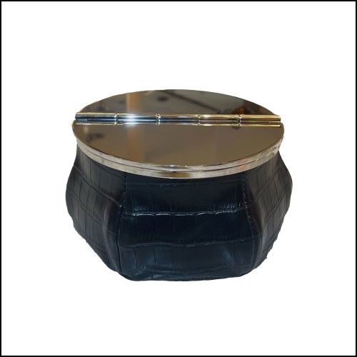Cendrier 189 - Croco Noir | Ashtray 189 - Black Croco, Elegant - Pacific Compagnie.