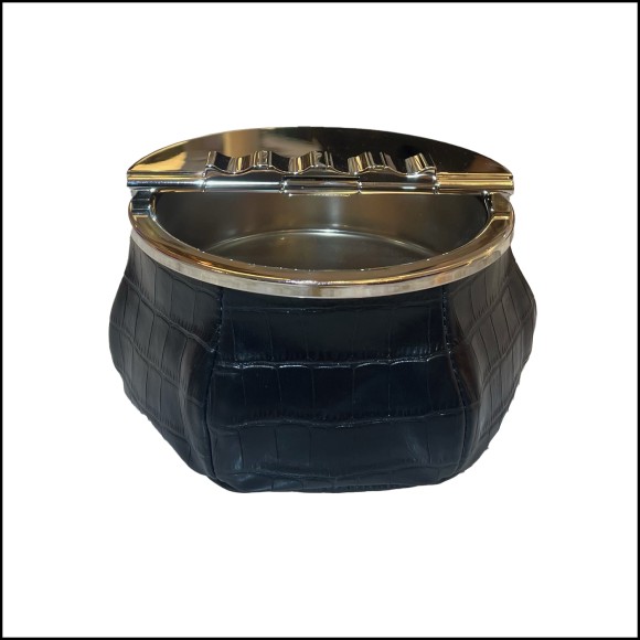 Cendrier 189 - Croco Noir | Ashtray 189 - Black Croco - Pacific Compagnie.