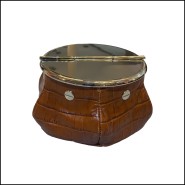 Cendrier 189 - Marron Croco - Marron croco - Pacific Compagnie.