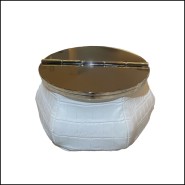 Cendrier 189 - Blanc Croco - Blanc luxe - Pacific Compagnie.