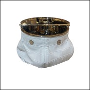 Cendrier 189 Blanc Croco 2 Cigars Yachting - Croco blanc - Pacific Compagnie.