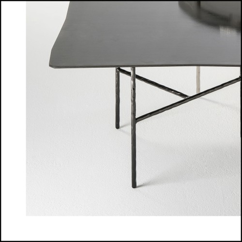 Table Basse 107 - Quadruple Carrée Nickel | Coffee Table 107 - Quadruple Square Nickel - Small Square Nickel Table - Pacific Com