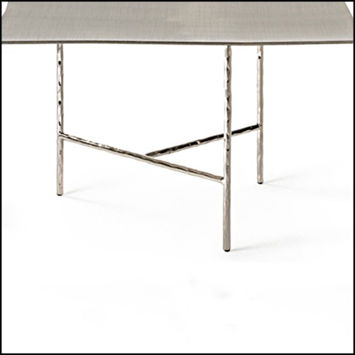 Table Basse 107 - Quadruple Carrée Nickel | Coffee Table 107 - Quadruple Square Nickel - Chrome Nickel Square Table - Pacific Co
