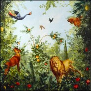 Tapis 107 - Les animaux de la forêt - Design enfantin - Pacific Compagnie.