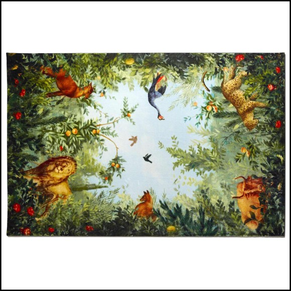 Tapis 107 - Les animaux de la forêt 170 x 255 | Rug 107 - Forest animals 170 x 255 children - Pacific Compagnie.