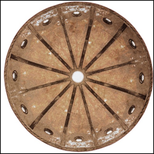 Tapis Rond 107 - La Coupole Ø300 | Rug Round 107 - La Coupole Ø300 texture - Pacific Compagnie.