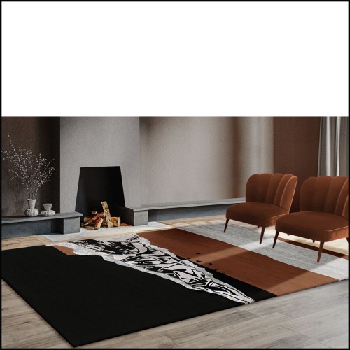 Tapis 237 - Mò 墨 - Encre de chine - Pacific Compagnie.