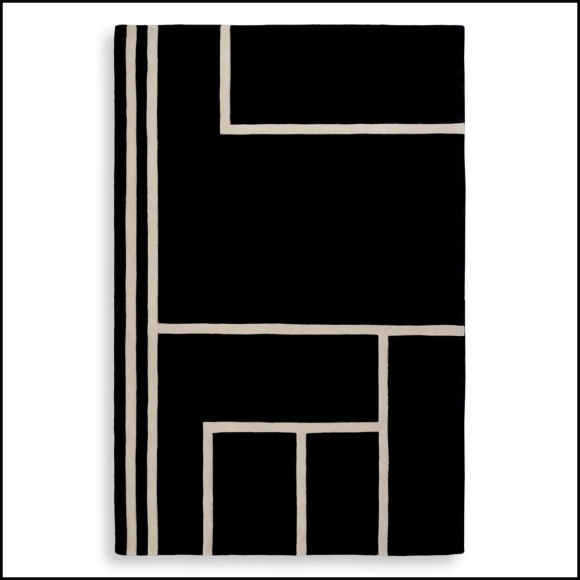 Tapis 24 - Omar Black | Carpet 24 - Omar Black livingroom - Pacific Compagnie.