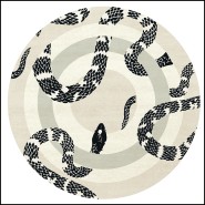 Tapis Rond 237 - Serpent de Terre | Round Earth Snake Rug - Pacific Compagnie.