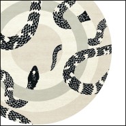 Tapis Rond 237 - Serpent de Terre - Motifs graphiques - Pacific Compagnie.