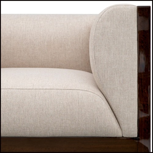 Swivel Chair Eichholtz Sebastian  in glossy eucalyptus veneer, back view