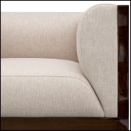 Swivel Chair Eichholtz Sebastian  in glossy eucalyptus veneer, back view