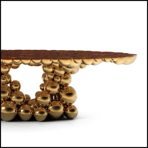 Dinning Table Spheres Golded