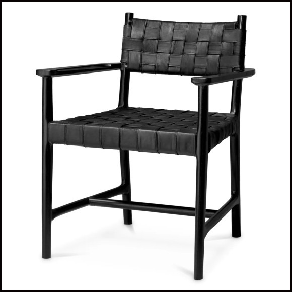 Chaise 24 - Tiberio avec accoudoirs | Tiberio Chair, View - Pacific Compagnie.