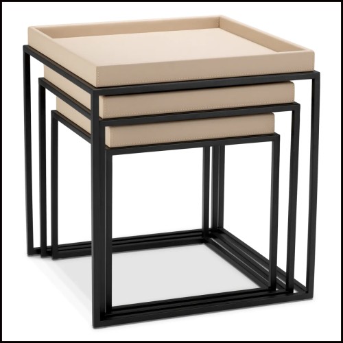 Table d'appoint 24 - Léonard lot de 3 - Chevet - Pacific Compagnie.