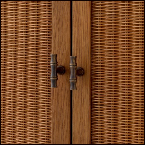 Meuble Bar 24 - Borchard | Bar Cabinet Borchard - Oak Veneer - Pacific Compagnie.