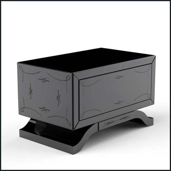 Nightstand Hamilton Cont - Clear Glass