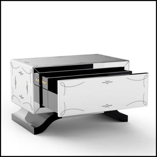 Nightstand Hamilton Cont - Clear Glass