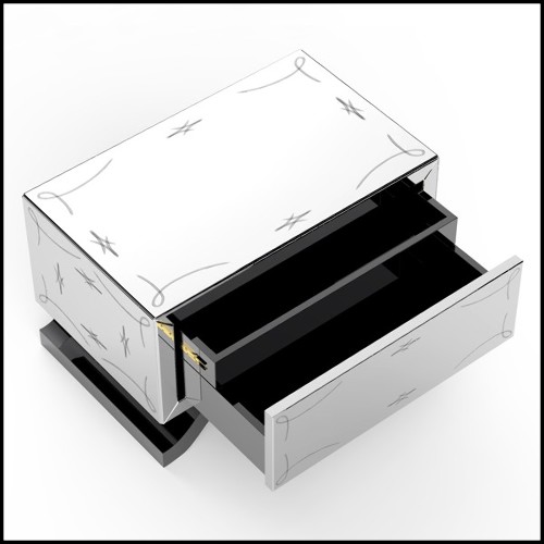 Nightstand Hamilton Cont - Clear Glass